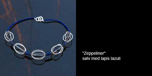 "Zeppeliner" sølv med lapis lazuli